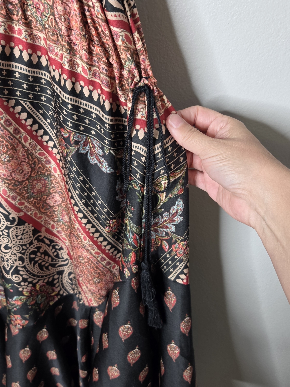 Free People Silk Halter Style Backless Assymetrical Hem Flowy Dress - Picture 4 of 9